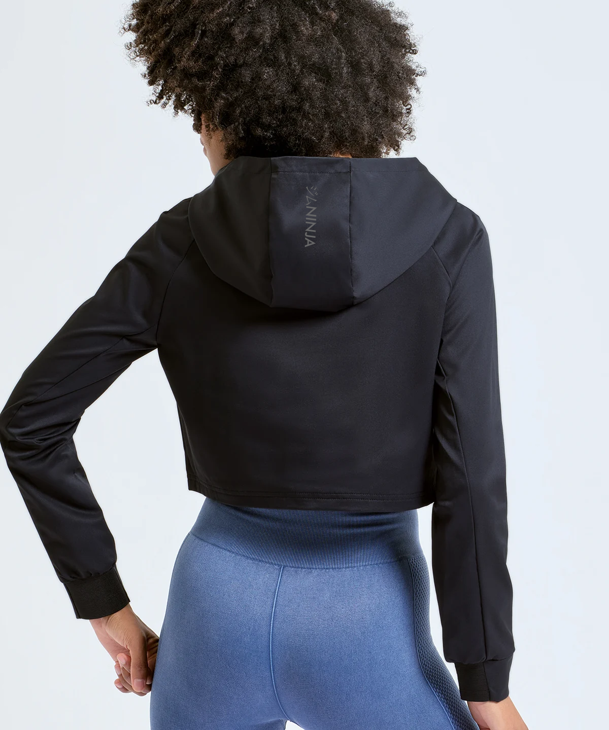 Gym Ninja Womens Cropped Hoodie